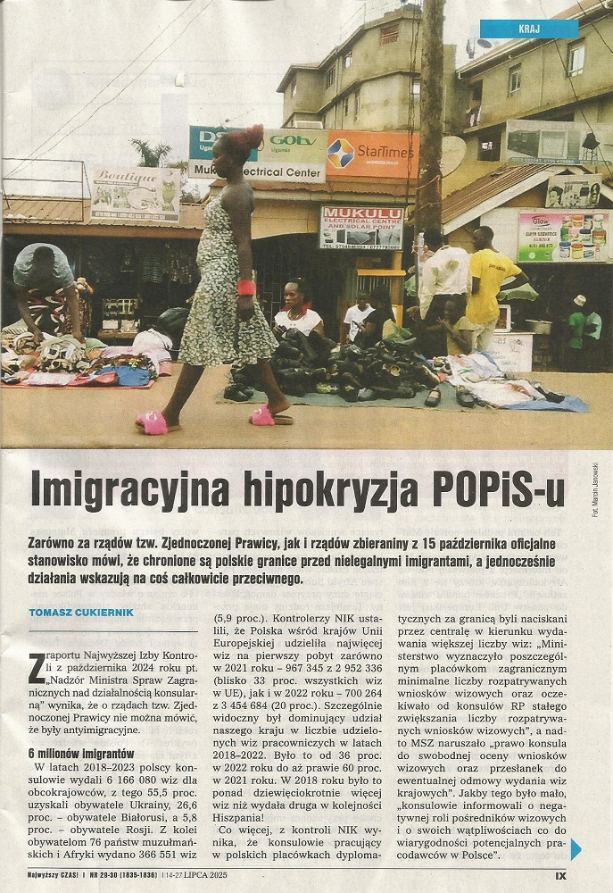 Read more about the article Imigracyjna hipokryzja POPiS-u