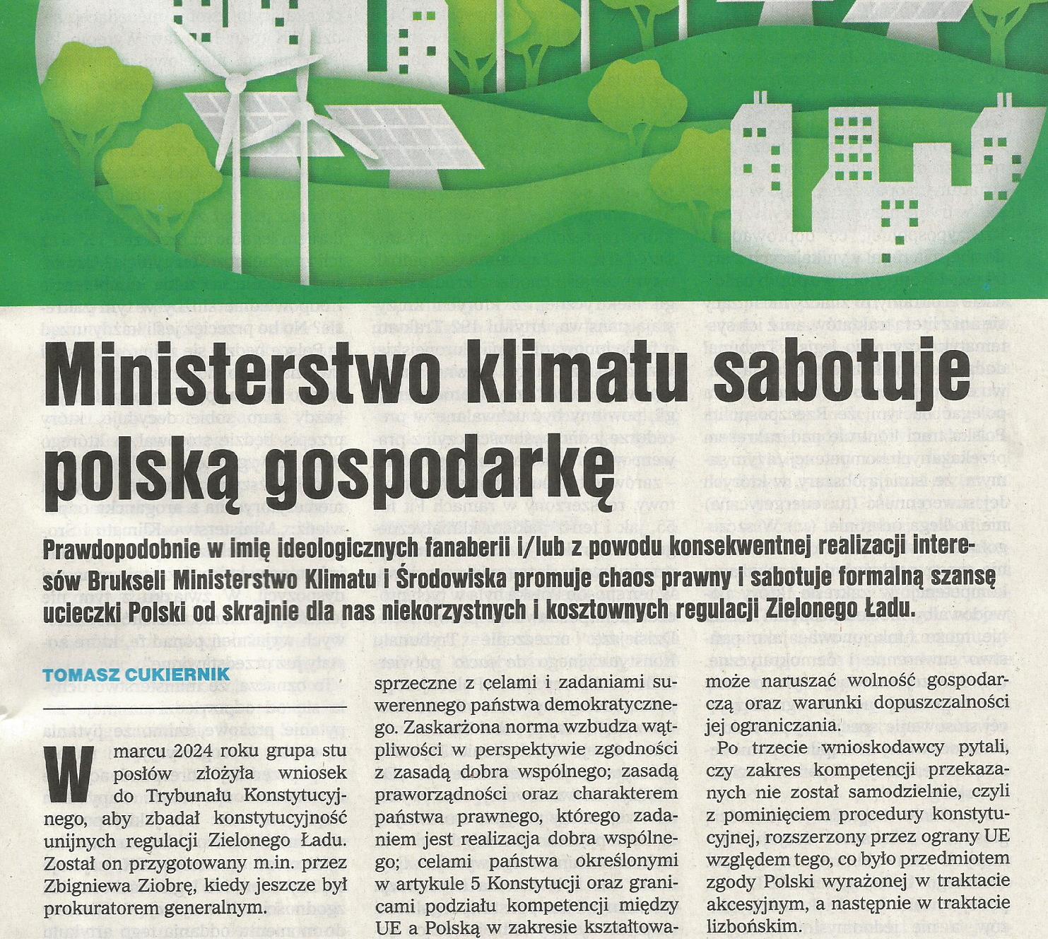 Read more about the article Ministerstwo klimatu sabotuje polską gospodarkę