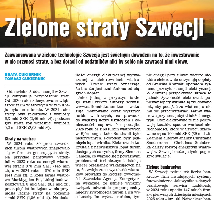 Zielone straty Szwecji