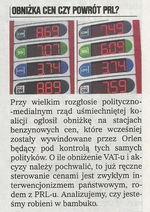 Obniżka cen czy powrót PRL?