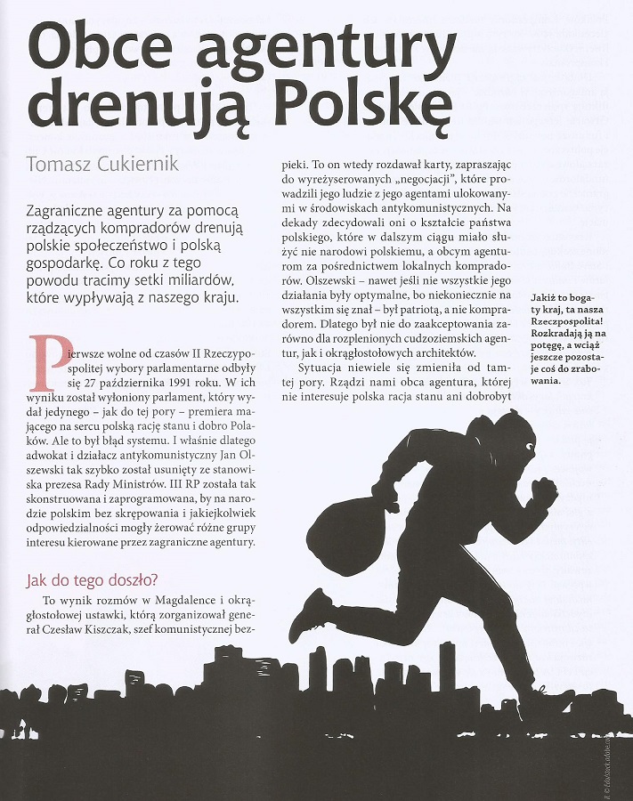 Obce agentury drenują Polskę