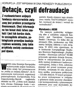Dotacje, czyli defraudacje